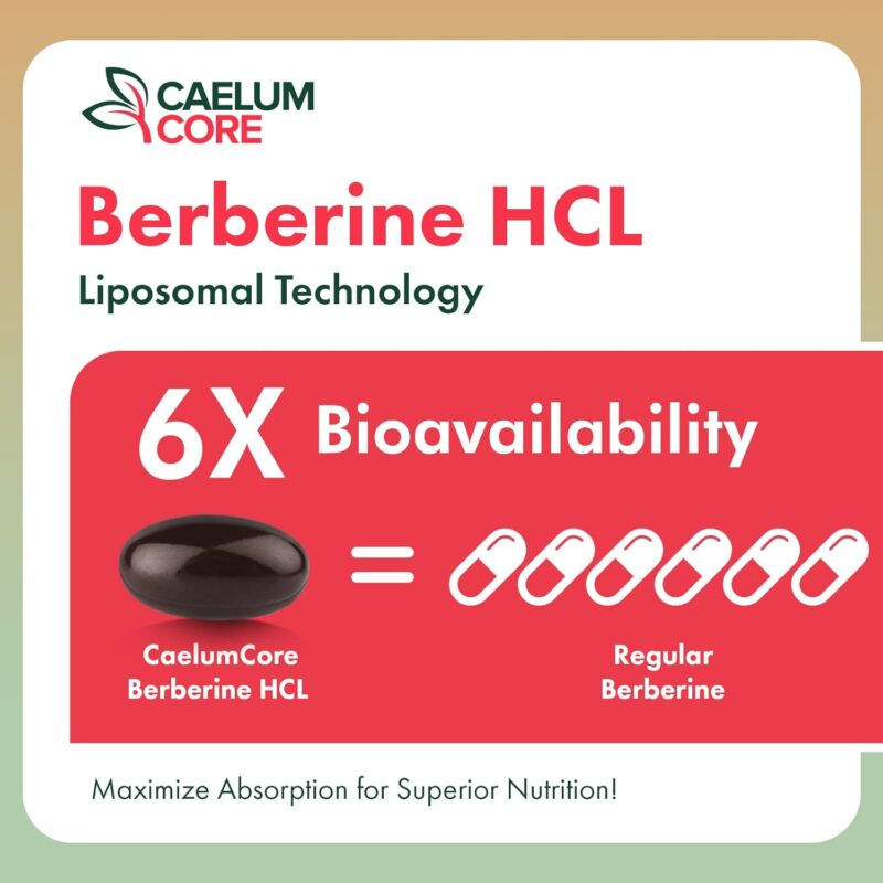 Liposomal Berberine HCL - Berberine 1500mg Activates AMPK & GLP-1, High Bioavailability Berberines Supplement for Women and Men, Berberine Plus Overall Health Support (1 Pack) - Image 4