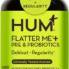 HUM Flatter Me Digestive Enzymes with Probiotics & Prebiotics - Fast-Acting Bloat Relief, Digestive Health and Regularity, Vegan Formula 60 Servings